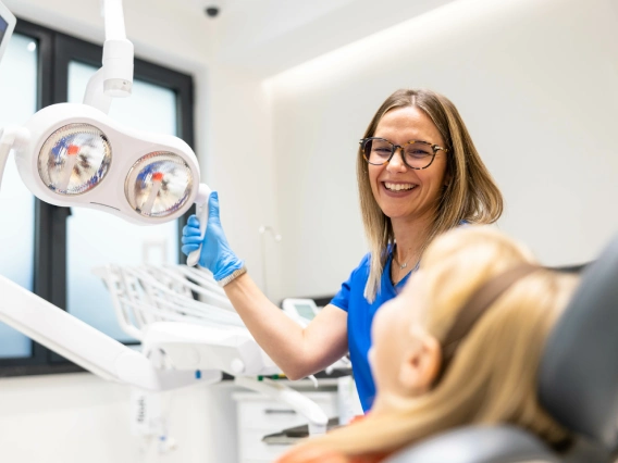 Dentist at work